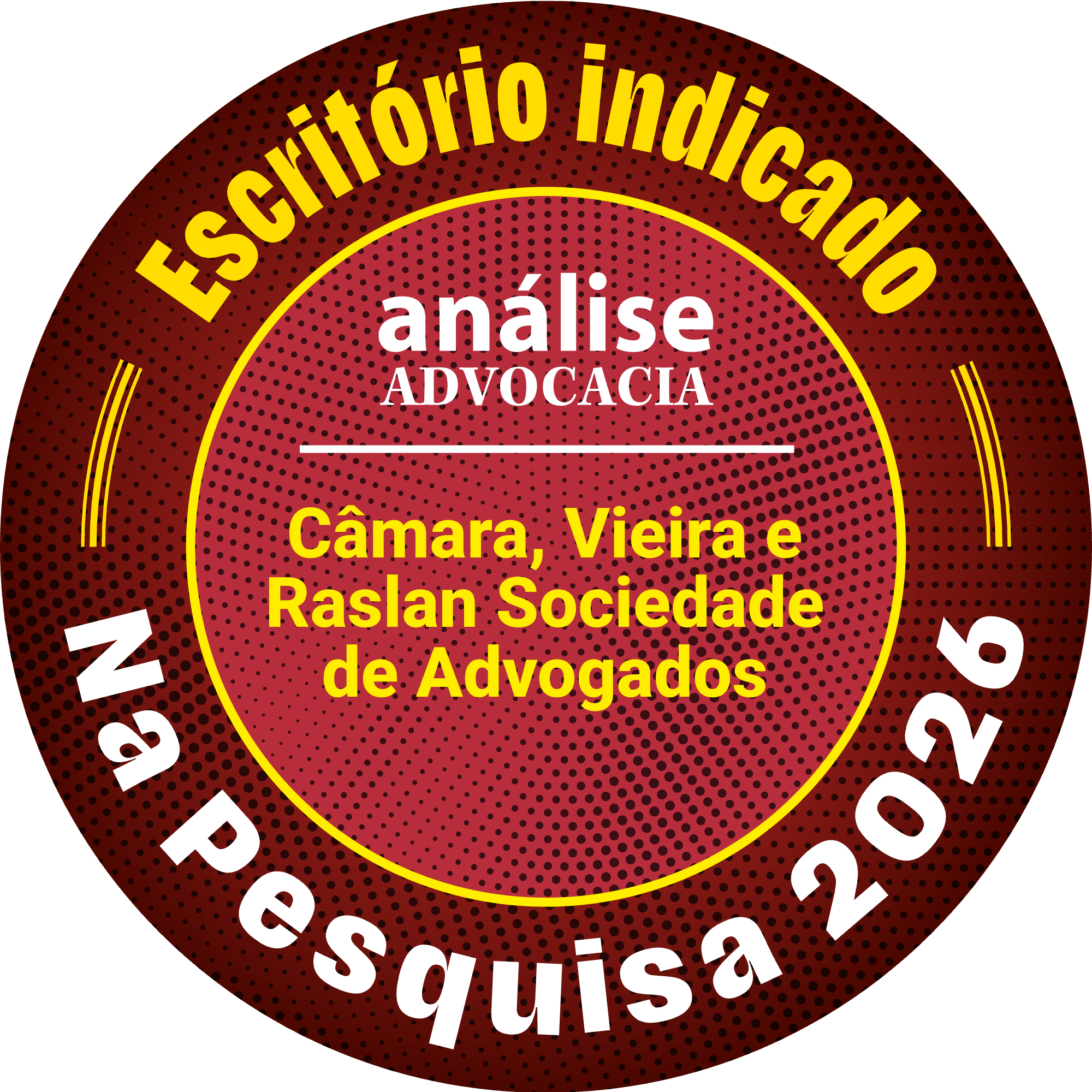 Selo Escritório Indicado Análise Advocacia 2026